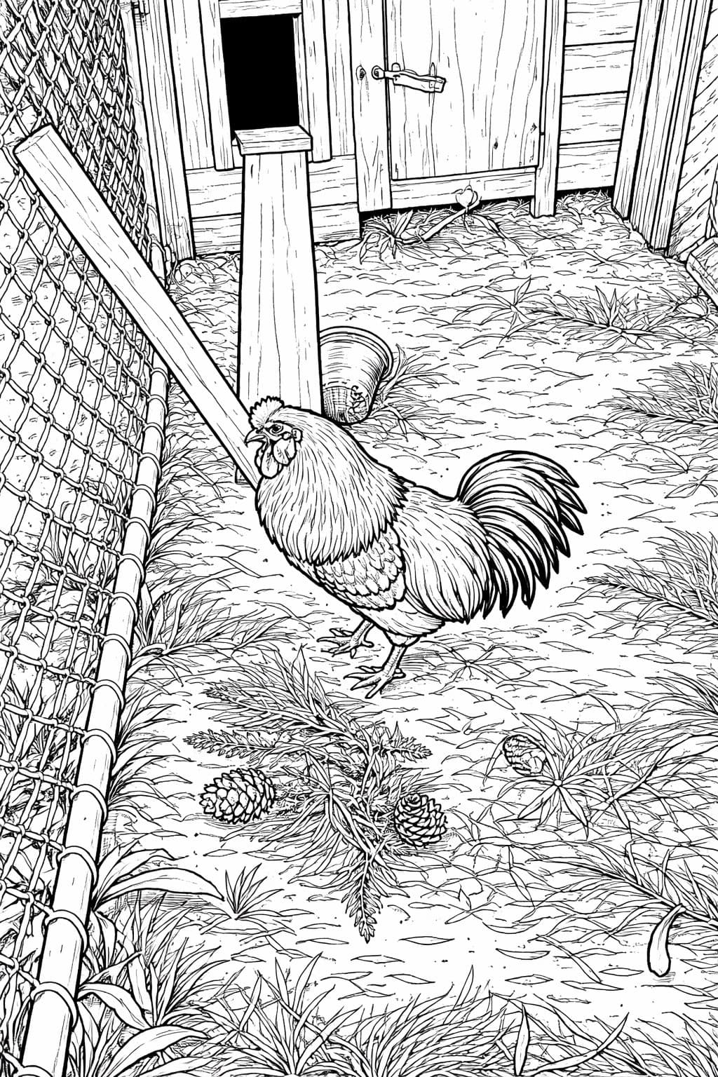 Rooster at the Door