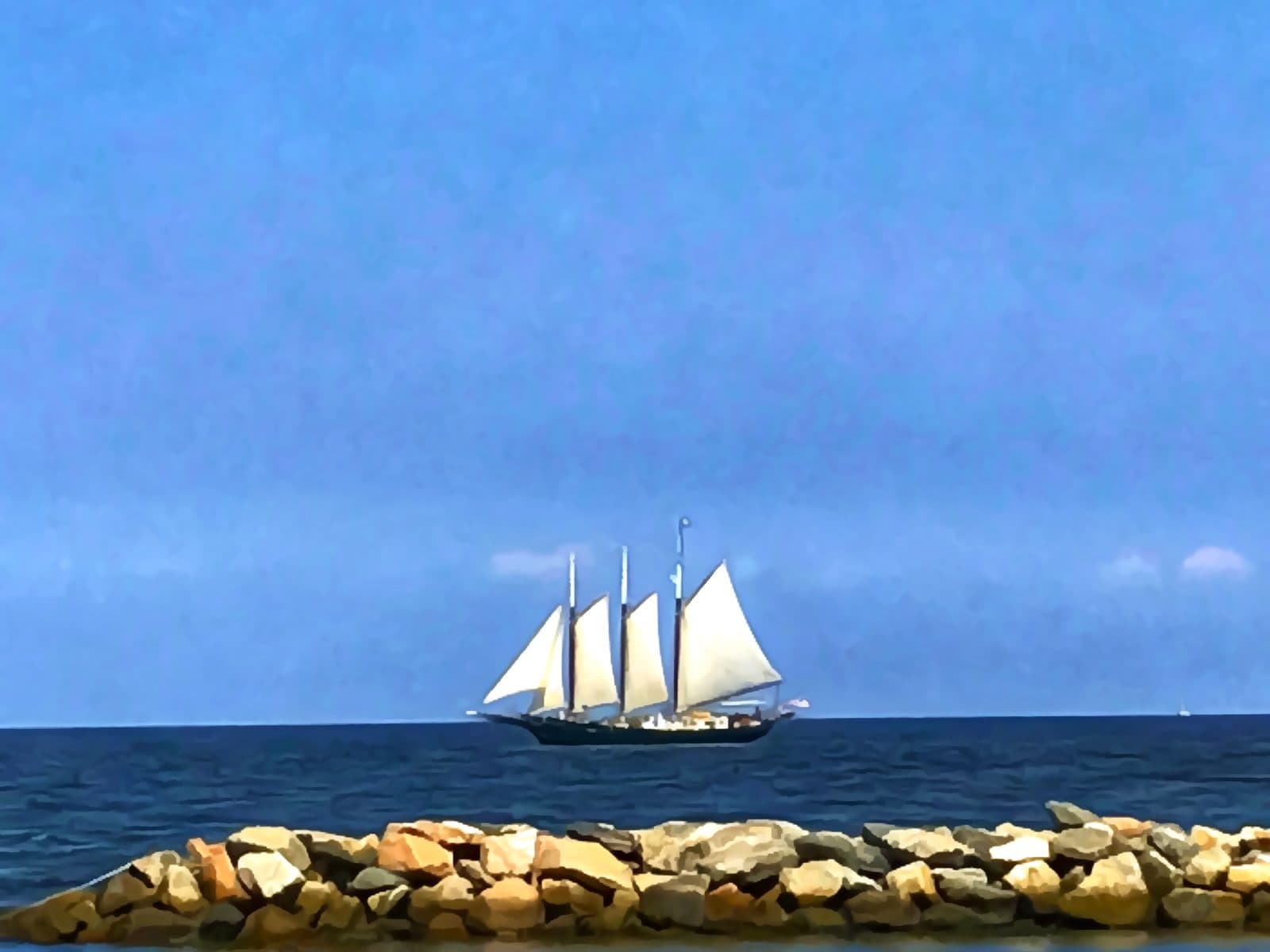 Digital Print 080. A favorite stretch of sky and shore.