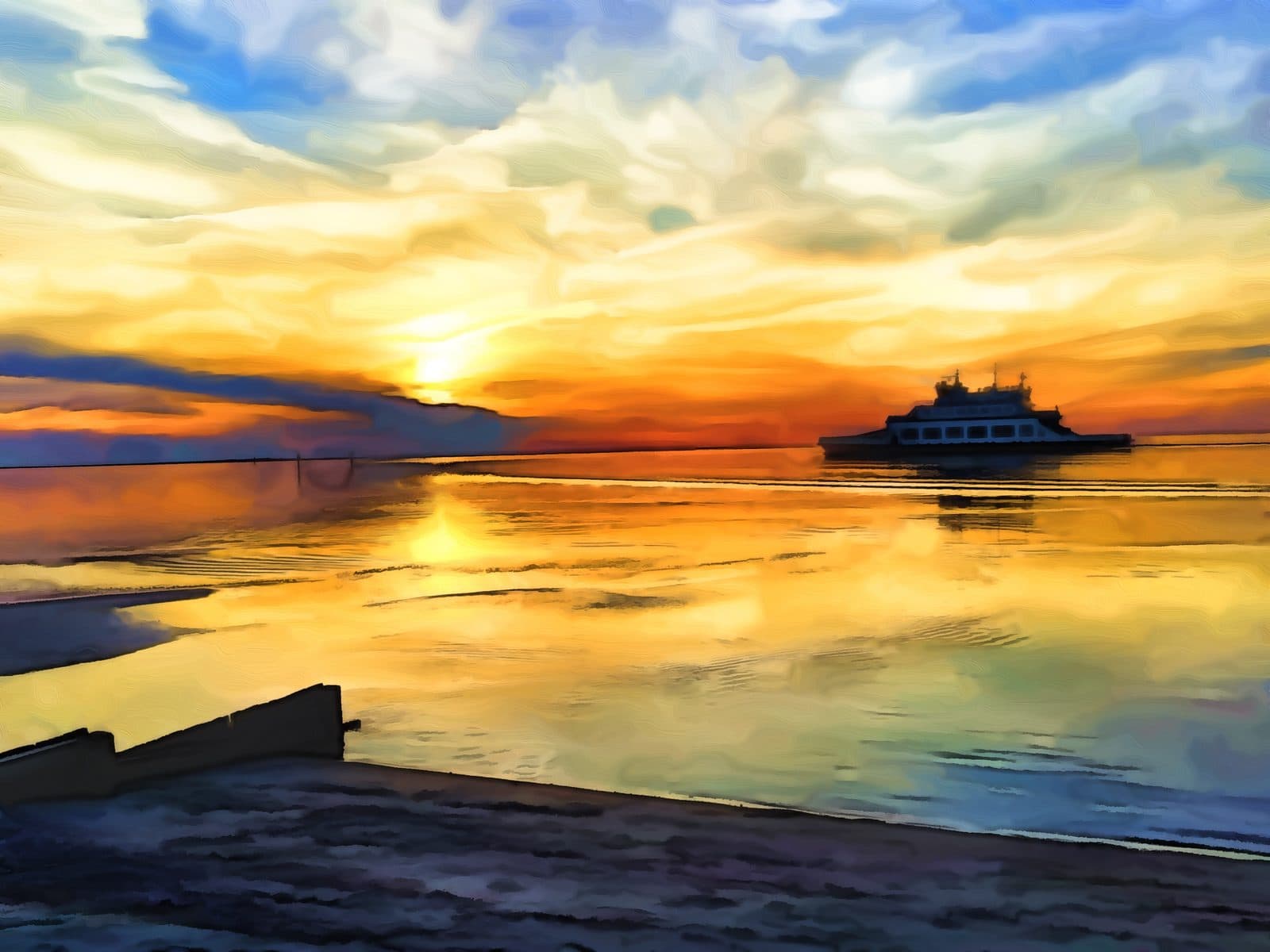 Digital Print 120. A favorite stretch of sky and shore.
